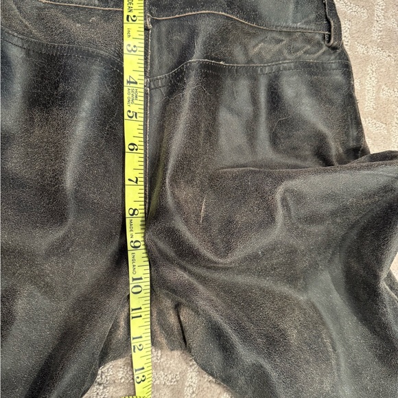 Distressed brown leather IDentity jeans by Lord & Taylor. Size2/4 - Picture 14 of 14